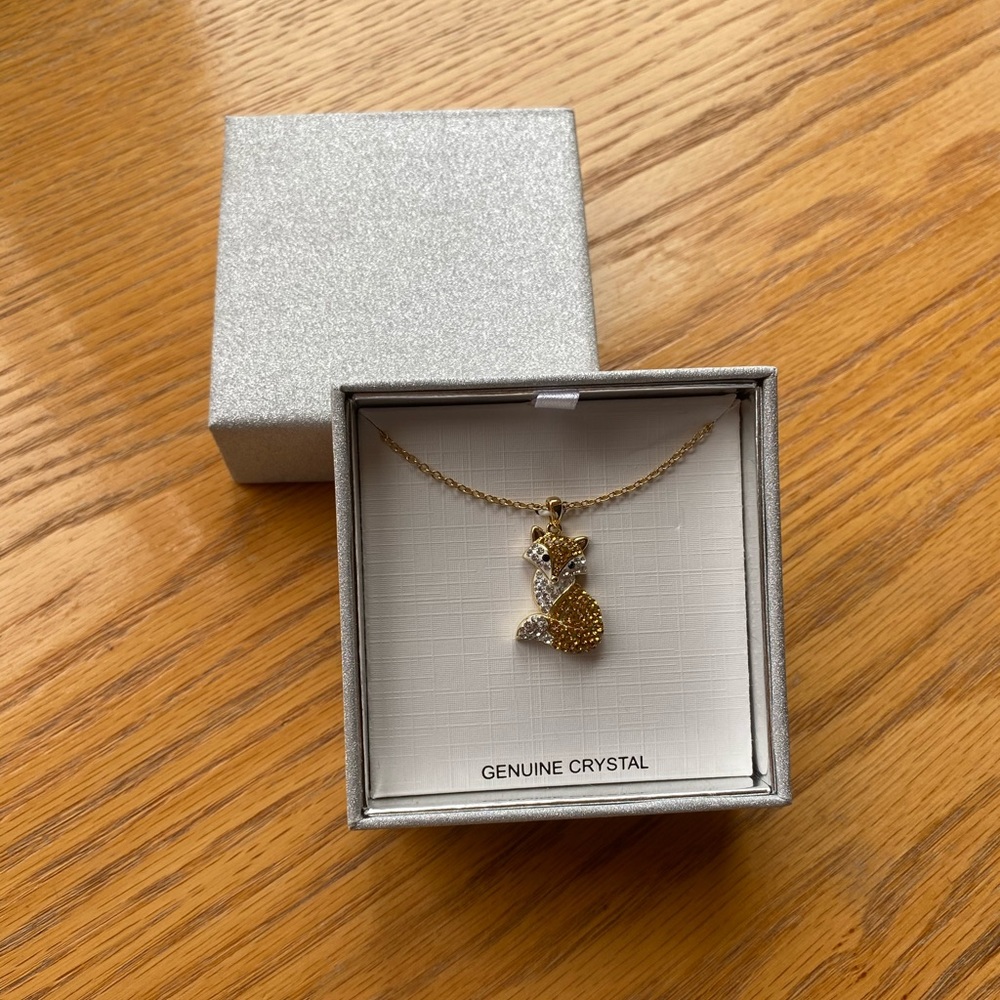 Fox Crystal Pendant Necklace